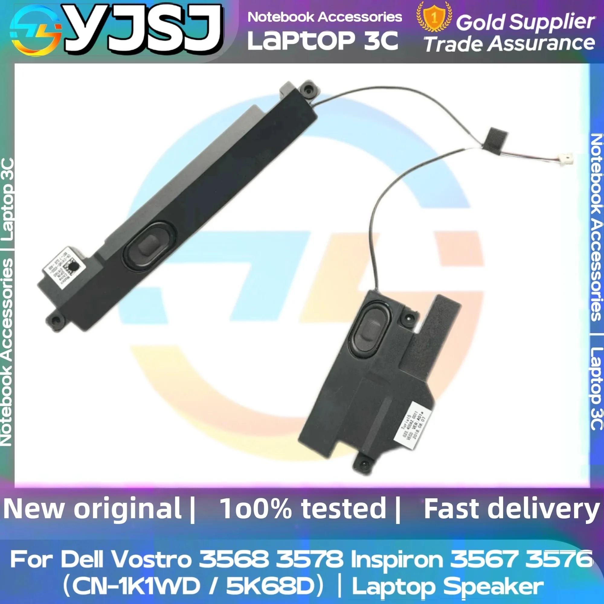 New Original Laptop Notebook Audio Speaker For Dell Vostro 3568 3578 Inspiron 3567 3576 built-in speaker CN-1K1WD CN-5K68D
New Original Laptop Notebook Audio Speaker For Dell Vostro 3568 3578 Inspiron 3567 3576 built-in speaker CN-1K1WD CN-5K68D