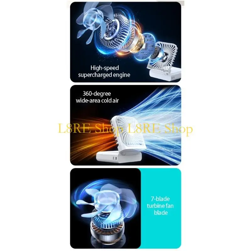L8RE Adjustable Handheld Cooling Tool Featuring whirling Base And Soft Air Mode For Home Or Travel
L8RE Adjustable Handheld Cooling Tool Featuring whirling Base And Soft Air Mode For Home Or Travel