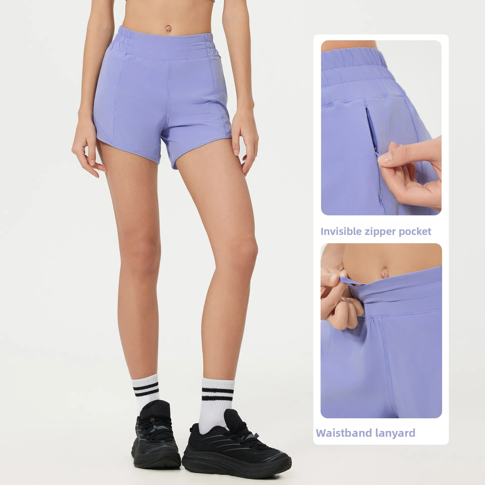 Women Hidden Zipper Anti Exposure Loose Quick Dry Sports Lined Running Training Fitness Pants High Waist Yoga Shorts for Gym
Women Hidden Zipper Anti Exposure Loose Quick Dry Sports Lined Running Training Fitness Pants High Waist Yoga Shorts for Gym