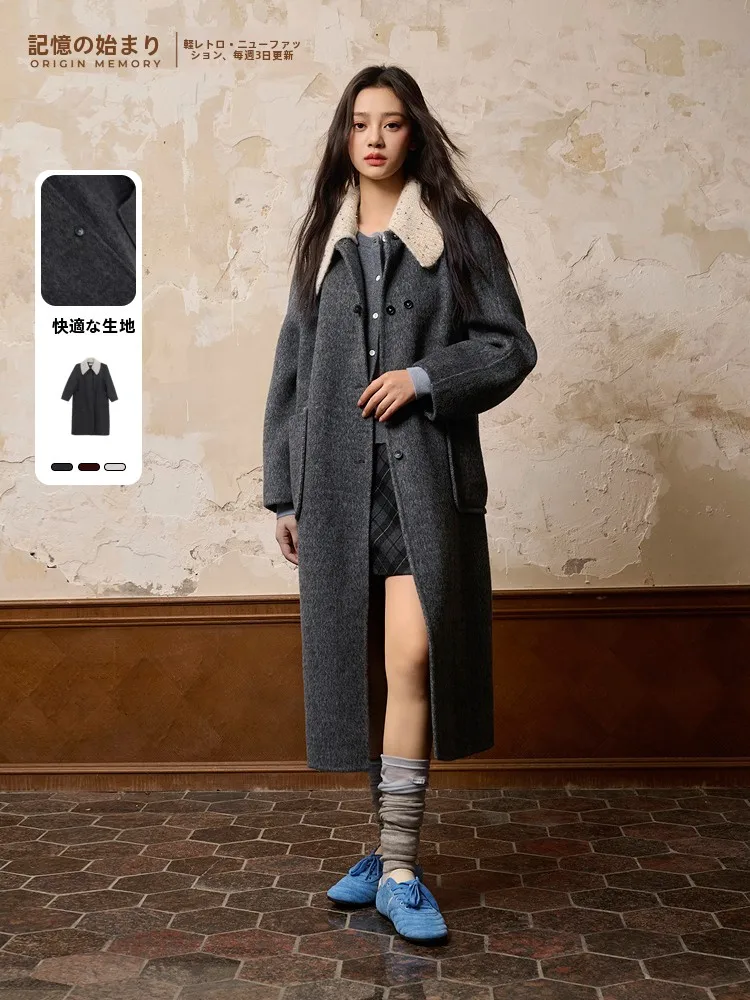 Double-Faced Woolen Coat Memory's Starting Point Women's Faion Straight Cut Long Sve Button Detail Winter New Sle Slim...
Double-Faced Woolen Coat Memory's Starting Point Women's Faion Straight Cut Long Sve Button Detail Winter New Sle Slim...
