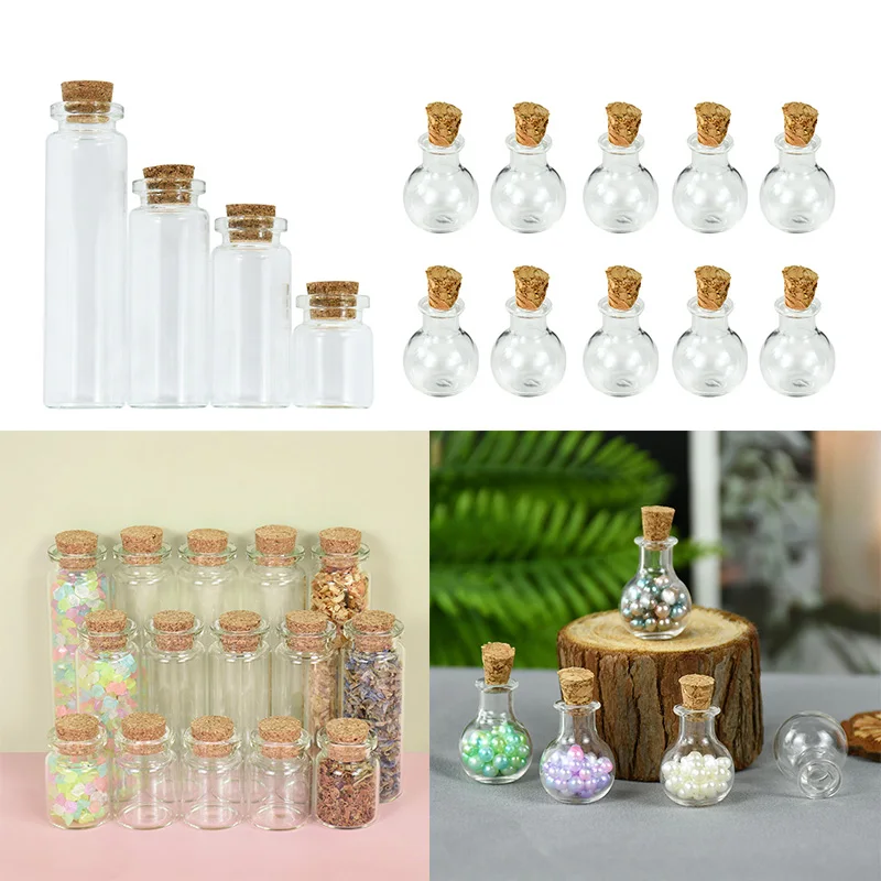 5pcs Mini Empty Clear Glass Cork Stopper Bottle Tiny Small Message Drifting Wishing Bottles Transparent DIY Decoration Jars
5pcs Mini Empty Clear Glass Cork Stopper Bottle Tiny Small Message Drifting Wishing Bottles Transparent DIY Decoration Jars