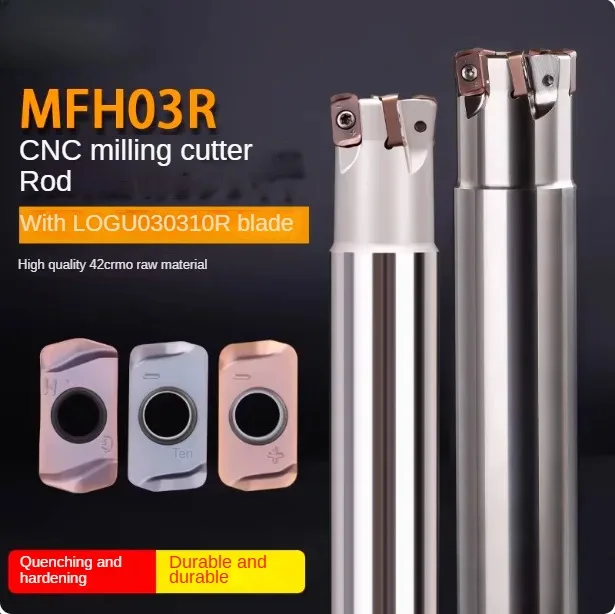 MFH03R double-sided fast feed milling cutter holder LOGU0303 blade roughing cutter holder
MFH03R double-sided fast feed milling cutter holder LOGU0303 blade roughing cutter holder