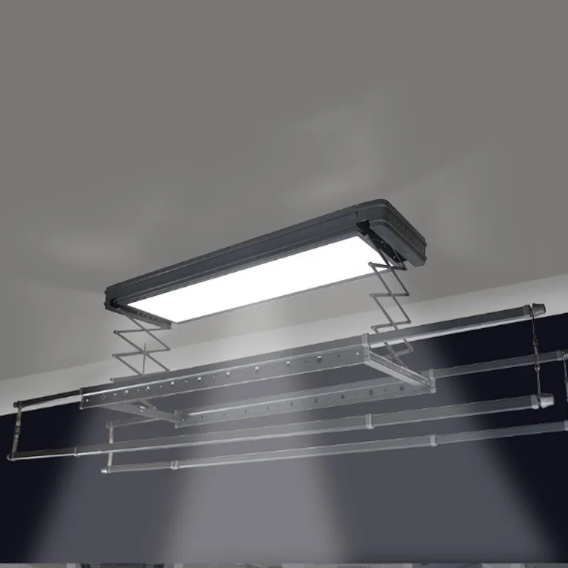 Electric Clothes Drying Rack With Fast Drying Wind Feature Adjustable LED Lighting Smart Electronic Indoor Dryer For Balcony Use