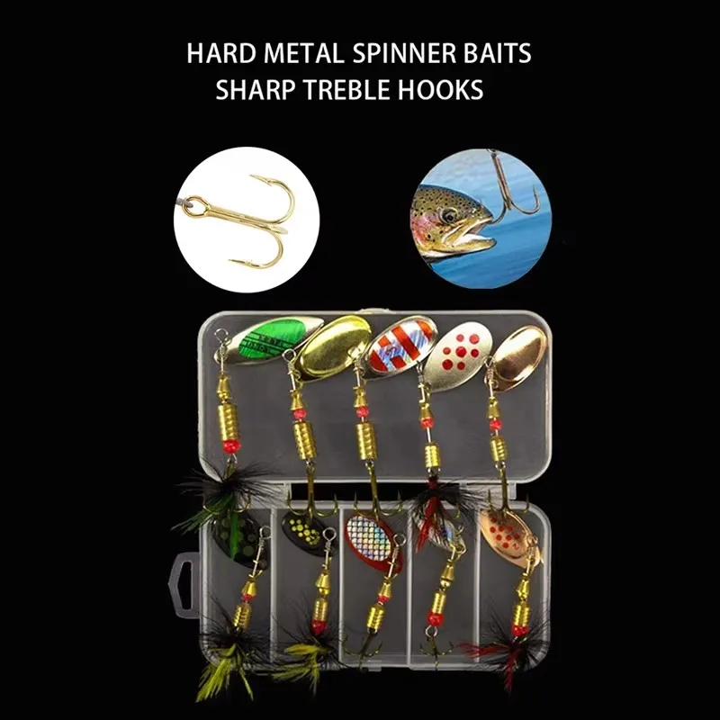 10pcs/Set Spinner Lure for Pike Crochet Kit Artificial Bait Fishing Bait Rotating Bait for Pike Crochet Kit Artificial Bait
10pcs/Set Spinner Lure for Pike Crochet Kit Artificial Bait Fishing Bait Rotating Bait for Pike Crochet Kit Artificial Bait
