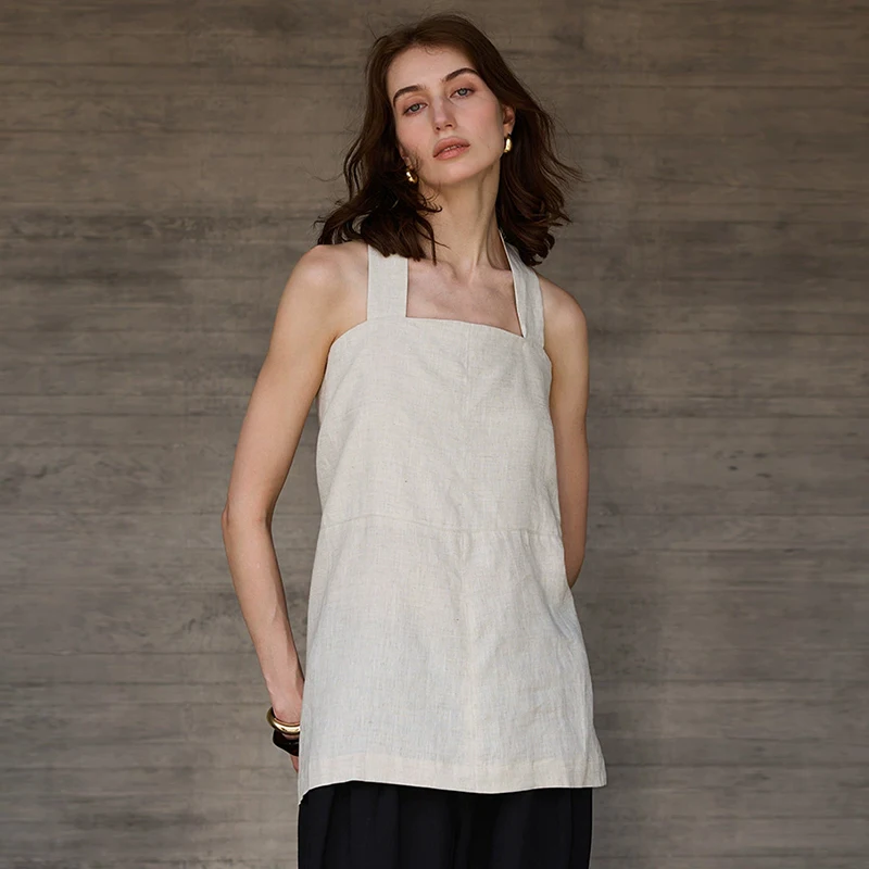 100% Linen Sexy Backless Halter Tops Women Solid Color Summer New Chic Tie Sleeveless Tank Top Ladies Camisole traf mujer
100% Linen Sexy Backless Halter Tops Women Solid Color Summer New Chic Tie Sleeveless Tank Top Ladies Camisole traf mujer