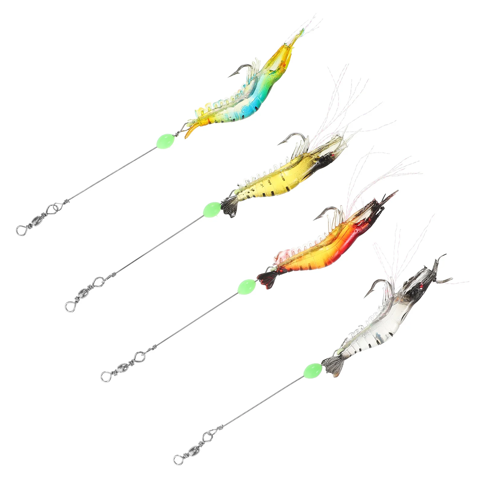 4pcs Glow-in-the-dark Shrimp Fishing Lures Soft Bait Durable Stainless Steel Hook Swivel Realistic Freshwater Tackle
4pcs Glow-in-the-dark Shrimp Fishing Lures Soft Bait Durable Stainless Steel Hook Swivel Realistic Freshwater Tackle