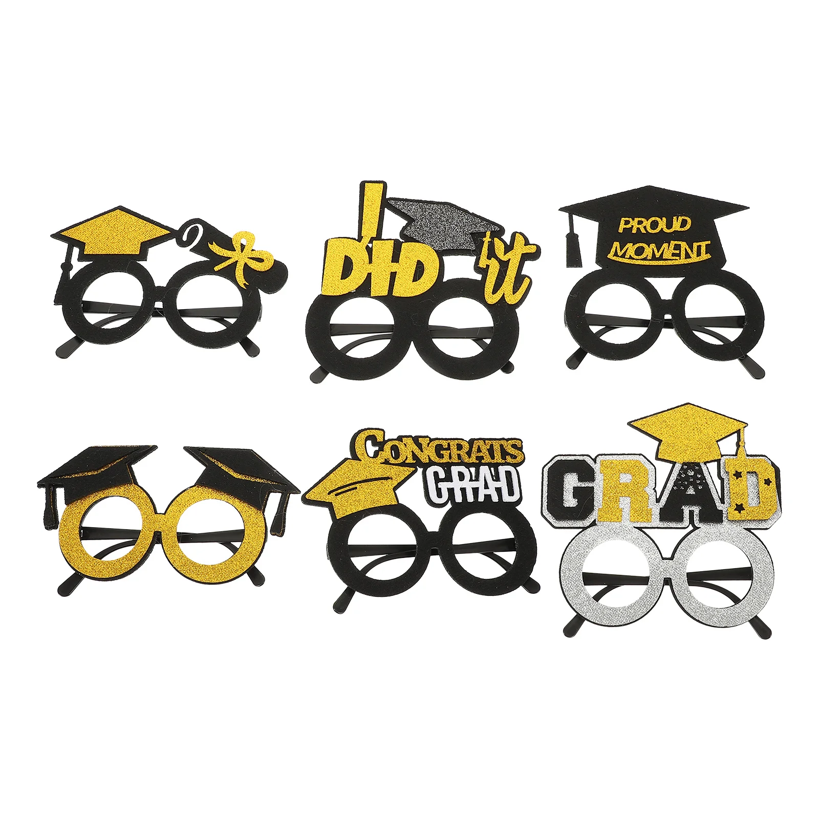 6Pcs Graduation Party Photo Props Cap Glasses Plastic Lightweight Creative Graduation Photo Taking Accessories 
6Pcs Graduation Party Photo Props Cap Glasses Plastic Lightweight Creative Graduation Photo Taking Accessories