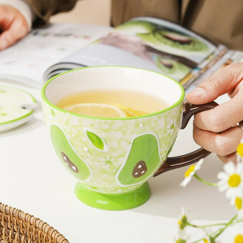 Ceramic Water Cup with Handle Hand Painted Large Capacity Fruit Pattern Dessert Cup Afternoon Tea Flower Tea Milk Coffee Mug
Ceramic Water Cup with Handle Hand Painted Large Capacity Fruit Pattern Dessert Cup Afternoon Tea Flower Tea Milk Coffee Mug