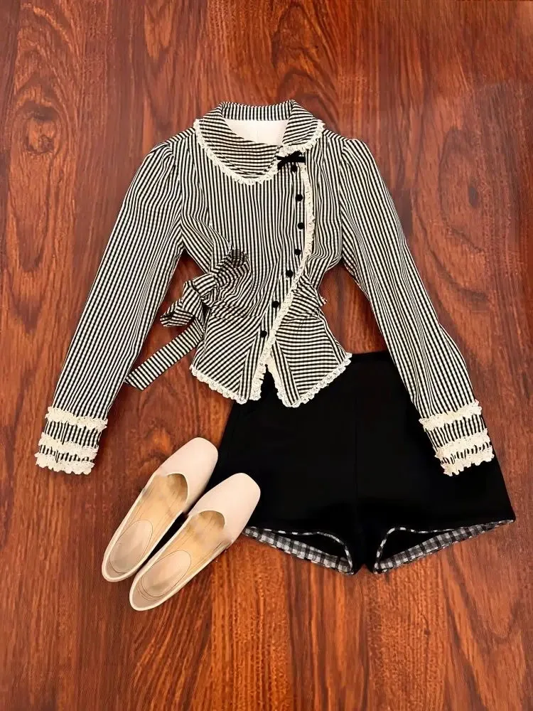 Комплекты тонких шорт с высокой талией, два уличных ретро-сладких грибковых краев, клетчатая рубашка с длинными рукавами, топ Y2k
Комплекты тонких шорт с высокой талией, два уличных ретро-сладких грибковых краев, клетчатая рубашка с длинными рукавами, топ Y2k