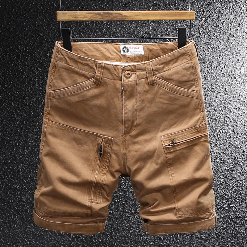 Y2K fashion new men's high-quality denim shorts with zipper decoration, washed water nostalgic stretch slim fit khaki shorts, hi
Y2K fashion new men's high-quality denim shorts with zipper decoration, washed water nostalgic stretch slim fit khaki shorts, hi