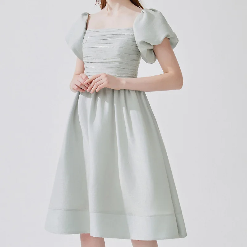 Fashion Wrinkled Square Collar Dresses Spring Women Loose Puff Sleeve Mini Dress New Summer High Waist Casual A Line Short Dress
Fashion Wrinkled Square Collar Dresses Spring Women Loose Puff Sleeve Mini Dress New Summer High Waist Casual A Line Short Dress