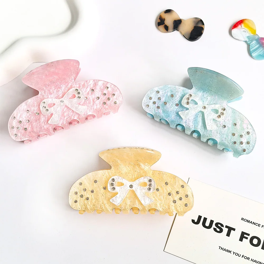 BYL Korean Style Niche Rhinestone Bow Hair Claw Acrylic Claw Clips Light Luxury Shark Hair Clip Hair Accessories for Women Girl
BYL Korean Style Niche Rhinestone Bow Hair Claw Acrylic Claw Clips Light Luxury Shark Hair Clip Hair Accessories for Women Girl