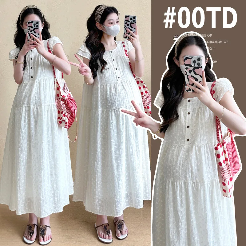 Pregnant Women's Dress Summer 2025 New Korean Fashion Embroidery Slimming Pregnant Women's Dress
Pregnant Women's Dress Summer 2025 New Korean Fashion Embroidery Slimming Pregnant Women's Dress