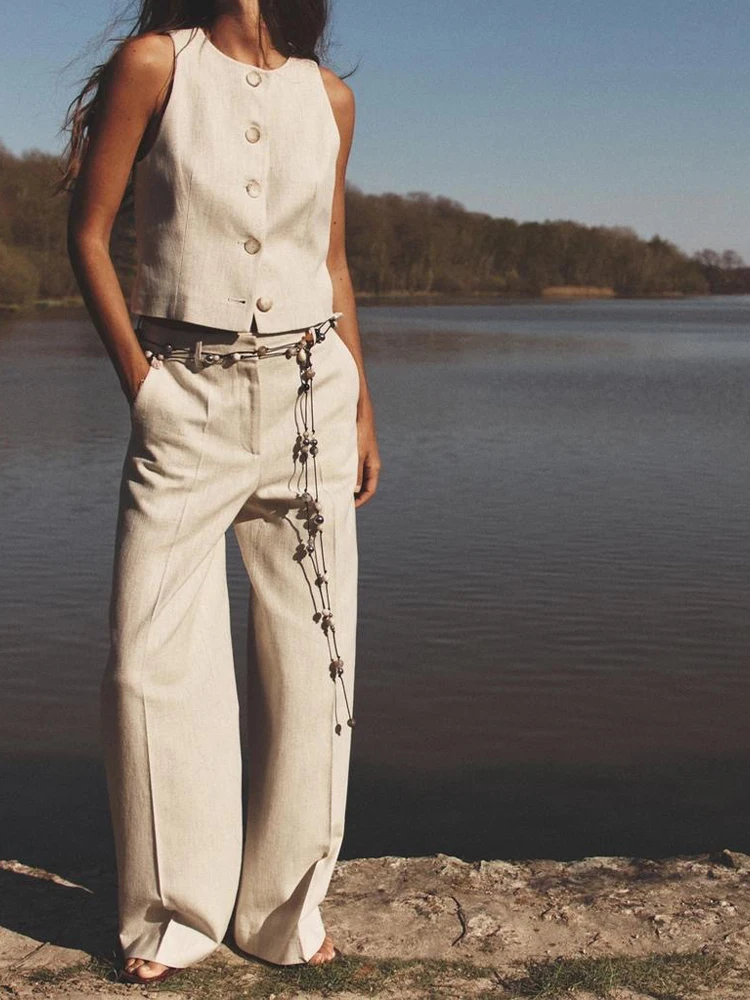 Летние новинки в европейском и американском стиле, женский саржевый жилет без рукавов с узором «елочка», жилет, брюки
Летние новинки в европейском и американском стиле, женский саржевый жилет без рукавов с узором «елочка», жилет, брюки