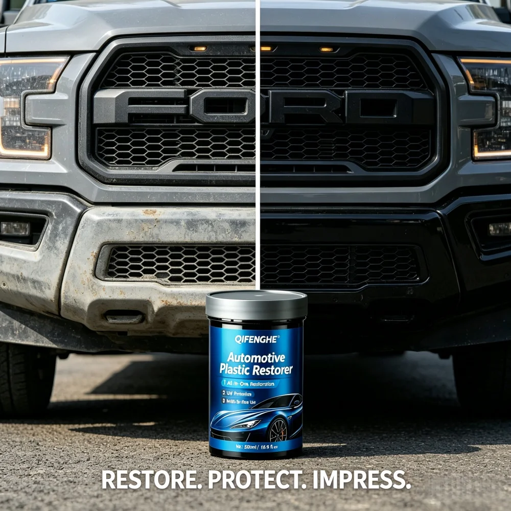 QIFENGHE 500ml Automotive Plastic Restorer, All-in-One Restoration, UV Protection for Car Plastic Surfaces
QIFENGHE 500ml Automotive Plastic Restorer, All-in-One Restoration, UV Protection for Car Plastic Surfaces