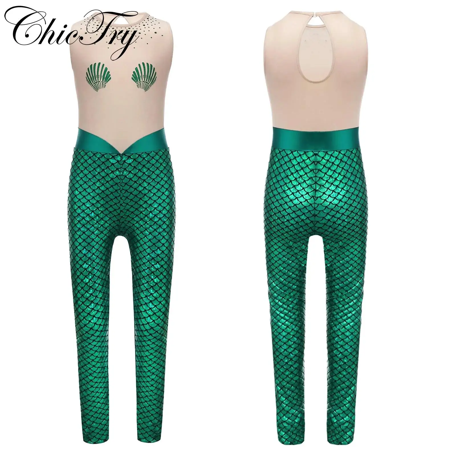 Kids Girls Mermaid Costume Cosplay Long Pants Jumpsuit Fish Scale Leotard Rhinestones Role Play Themed Party Stage Performances
Kids Girls Mermaid Costume Cosplay Long Pants Jumpsuit Fish Scale Leotard Rhinestones Role Play Themed Party Stage Performances