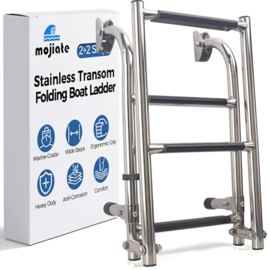 Folding 4 Steps Boat Ladder Stainless Steel Marine Pontoon 2+2 Step for Marine Boat Yacht
Folding 4 Steps Boat Ladder Stainless Steel Marine Pontoon 2+2 Step for Marine Boat Yacht
