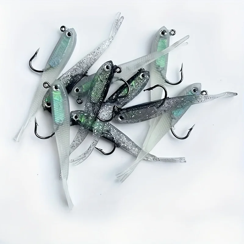 10pcs Lead Fishing Lures Soft Plastic Worms with Hooks for Bass, Catfish, and Other Freshwater Species Ideal for Saltwater Use
10pcs Lead Fishing Lures Soft Plastic Worms with Hooks for Bass, Catfish, and Other Freshwater Species Ideal for Saltwater Use