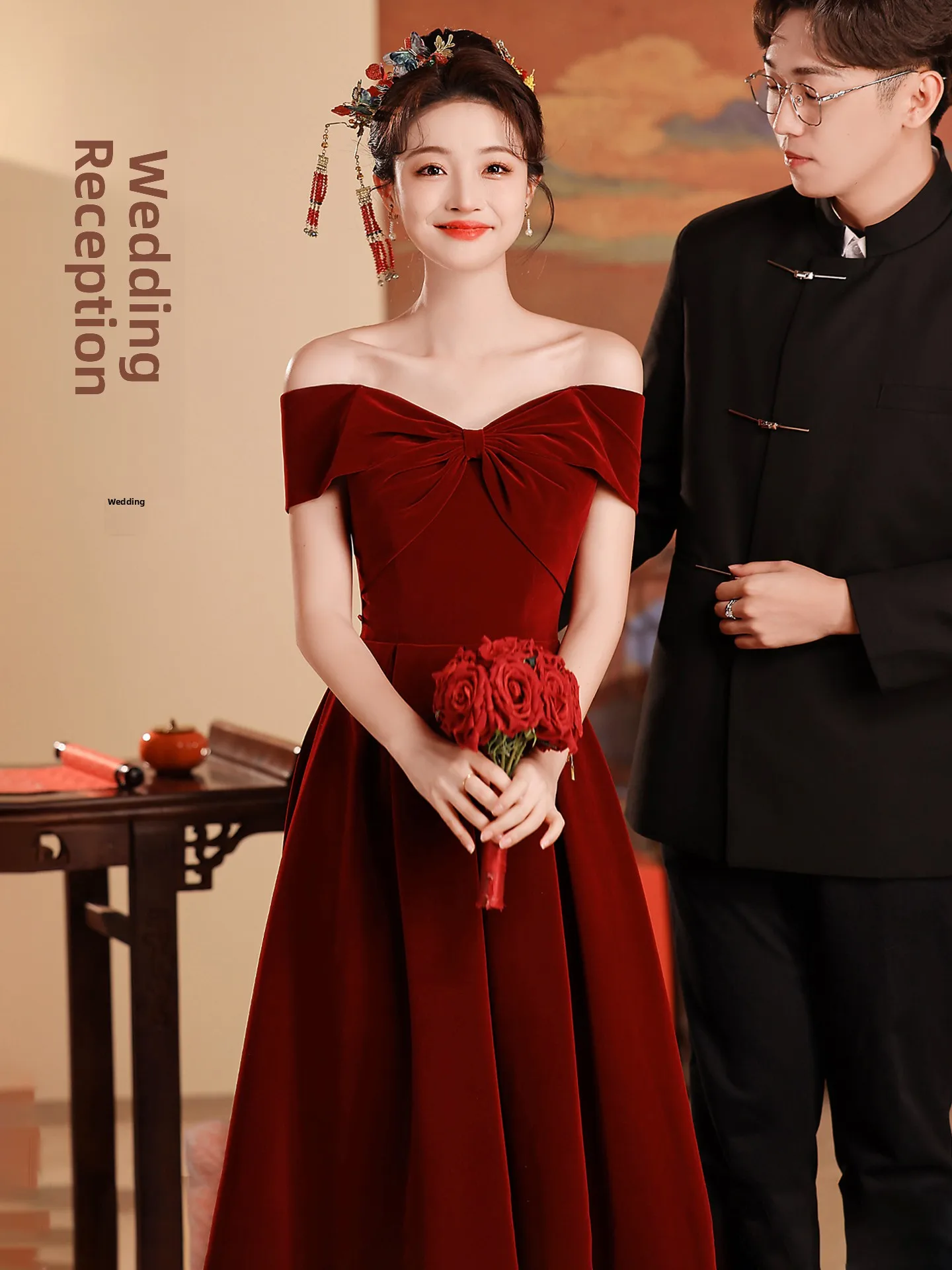 Red Velvet Long Wedding Dress One Shoulder Slimming Short plus Size Return Home Clothes for Women Bridal Gown Elegant Simple ...
Red Velvet Long Wedding Dress One Shoulder Slimming Short plus Size Return Home Clothes for Women Bridal Gown Elegant Simple ...