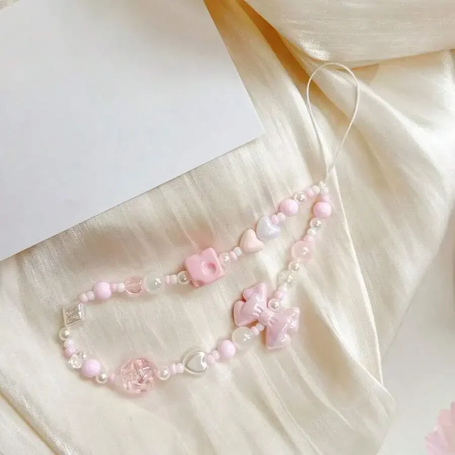 Pink Bow Square Beaded Phone Strap And Bag Charm For Women
Pink Bow Square Beaded Phone Strap And Bag Charm For Women