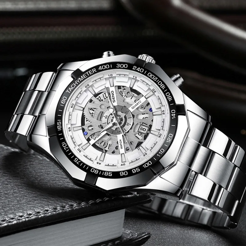 2026 Hot Selling Fashion Quartz Watch Round Hollow Steel Strap Watch Men's Watch
2026 Hot Selling Fashion Quartz Watch Round Hollow Steel Strap Watch Men's Watch