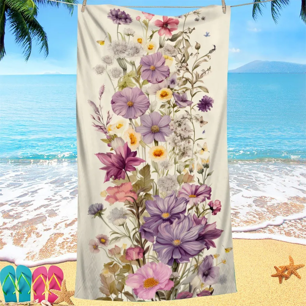 Creative painted flowers digital-printed polyester Superfine fiber double-sided fleece Beach vacation bath towel, beach towel
Creative painted flowers digital-printed polyester Superfine fiber double-sided fleece Beach vacation bath towel, beach towel