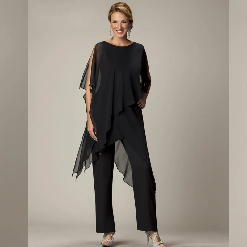 Chiffon Mother of the Bride Suits Evening Dresses Women Pant Suit Formal Wear Prom Gowns
Chiffon Mother of the Bride Suits Evening Dresses Women Pant Suit Formal Wear Prom Gowns