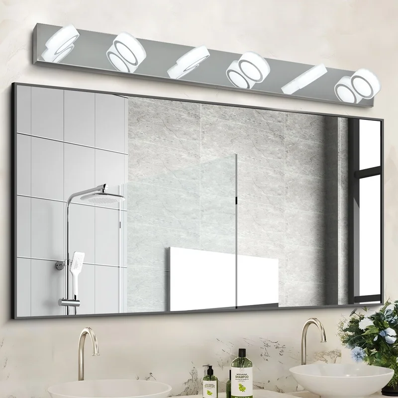 45" Modern 6-Light LED Vanity Light, Chrome Bathroom Wall Fixture for Mirror and Shower Decor
45" Modern 6-Light LED Vanity Light, Chrome Bathroom Wall Fixture for Mirror and Shower Decor