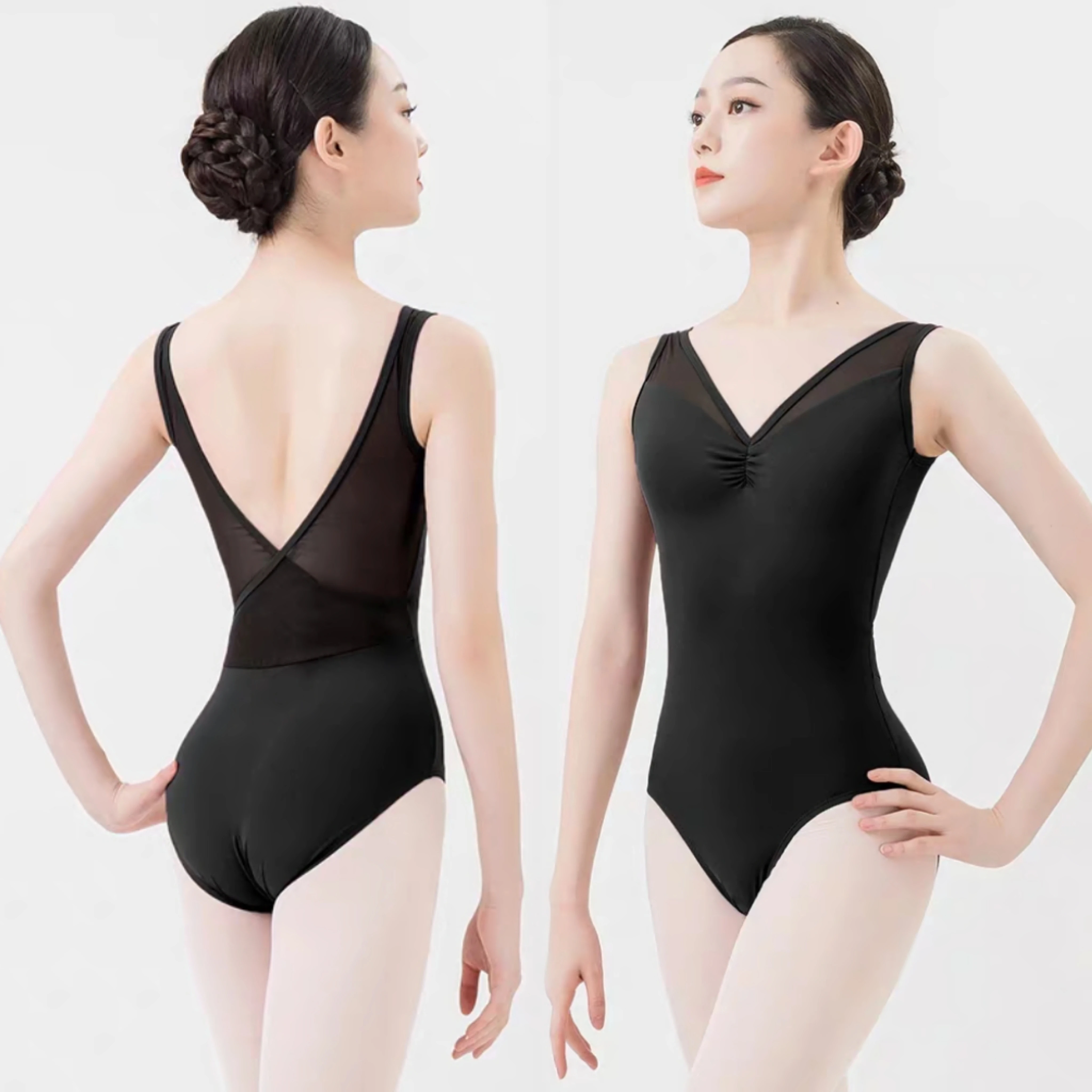 Women's Ballet Leotard: Sleeveless Mesh Spandex Dance Bodysuit for Ballet Class
Women's Ballet Leotard: Sleeveless Mesh Spandex Dance Bodysuit for Ballet Class