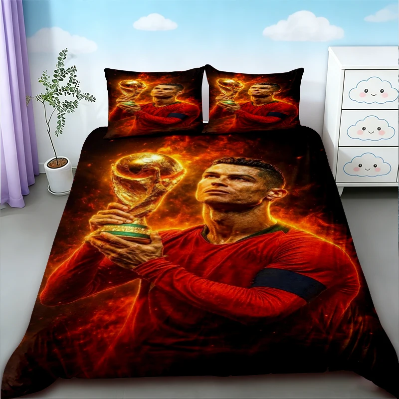 Teens CR7 Duvet Cover Football Cristiano Ronaldo Bedding Set for Comfortable and Breathable Bedroom Decor Gifts
Teens CR7 Duvet Cover Football Cristiano Ronaldo Bedding Set for Comfortable and Breathable Bedroom Decor Gifts
