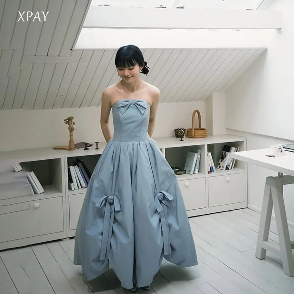 XPAY Strapless Bows Evening Party Dresses Korea Japan Wedding Party Photo shoot Puffy Skirt Prom Gowns Formal Party Customized
XPAY Strapless Bows Evening Party Dresses Korea Japan Wedding Party Photo shoot Puffy Skirt Prom Gowns Formal Party Customized