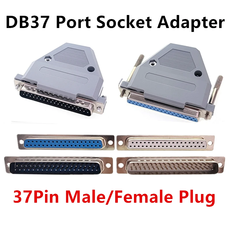 DB37 Serial Parallel Port Data Cable Connector Plug 2 Row D Type Connector 37pin Port Socket Adapter Female&Male Welded Type
DB37 Serial Parallel Port Data Cable Connector Plug 2 Row D Type Connector 37pin Port Socket Adapter Female&Male Welded Type