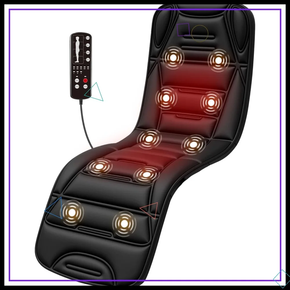 Full Body Massage Mat Pad, Heating Vibrating Chair Pad with 10 Motors, 5 Modes, Auto Shut Off
Full Body Massage Mat Pad, Heating Vibrating Chair Pad with 10 Motors, 5 Modes, Auto Shut Off