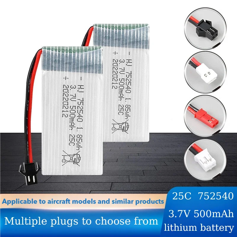 3.7V 500mAh Model Aircraft Battery X5C Drone Aircraft Accessories 25C High Magnification 752540 Lithium Battery
3.7V 500mAh Model Aircraft Battery X5C Drone Aircraft Accessories 25C High Magnification 752540 Lithium Battery