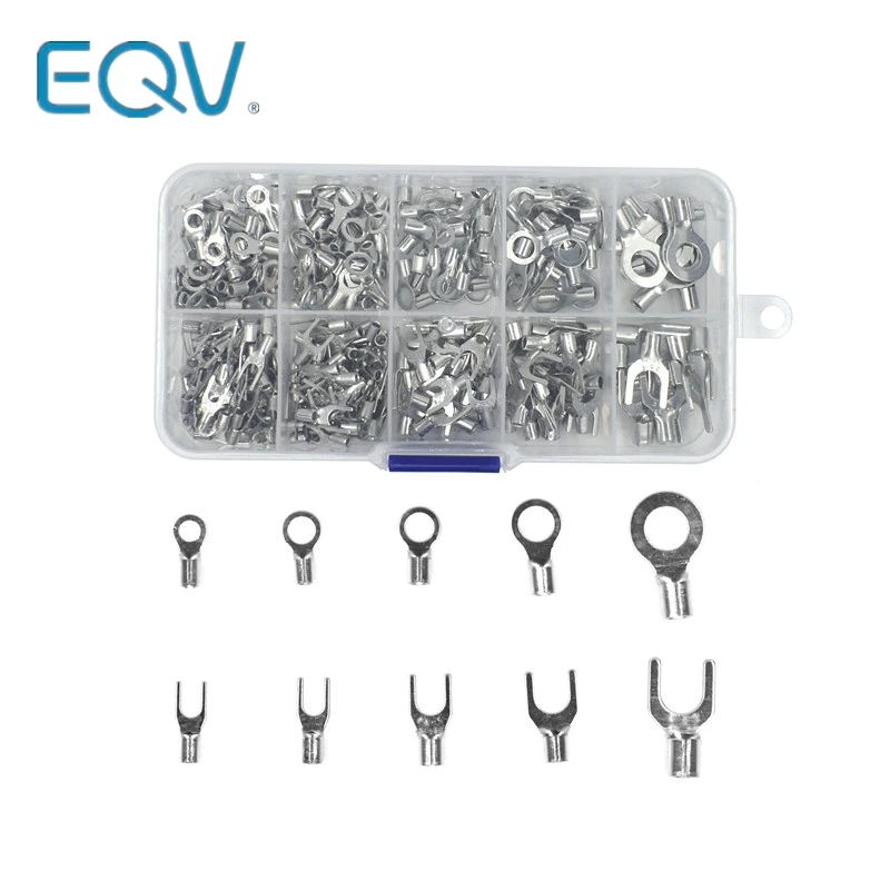 320Pcs/Box 10 In 1 Terminals Non-Insulated Ring Fork U-type Brass Terminals Assortment Kit Cable Wire Connector Crimp Spade
320Pcs/Box 10 In 1 Terminals Non-Insulated Ring Fork U-type Brass Terminals Assortment Kit Cable Wire Connector Crimp Spade