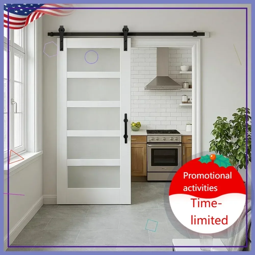 36x84 Inch Frosted Glass Sliding Barn Door with Hardware Kit, Waterproof PVC Surface, Easy DIY Assembly
36x84 Inch Frosted Glass Sliding Barn Door with Hardware Kit, Waterproof PVC Surface, Easy DIY Assembly