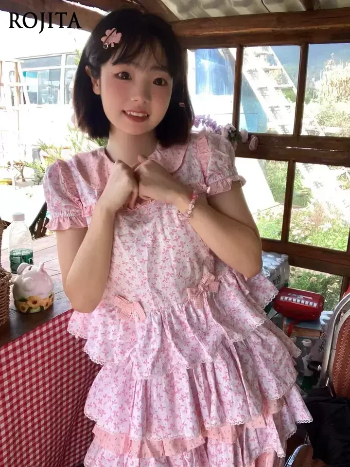 Japanese-style Sweet Girl Doll-collar Cute Short-sleeve Shirt for Women Summer Pink Cake Skirt Two-piece Set
Japanese-style Sweet Girl Doll-collar Cute Short-sleeve Shirt for Women Summer Pink Cake Skirt Two-piece Set