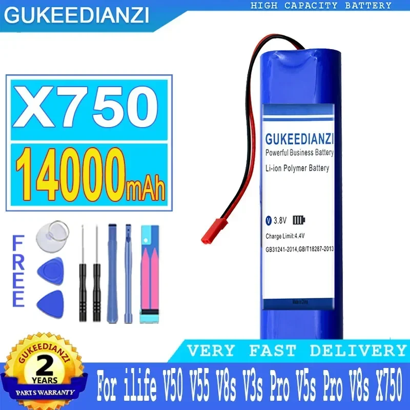 Аккумулятор большой мощности 14000 мАч аккумулятор GUKEEDIANZI X 750 для ilife V3s Pro V3sPro V5s Pro V5sPro V8s V50 V55 V8s X750
Аккумулятор большой мощности 14000 мАч аккумулятор GUKEEDIANZI X 750 для ilife V3s Pro V3sPro V5s Pro V5sPro V8s V50 V55 V8s X750