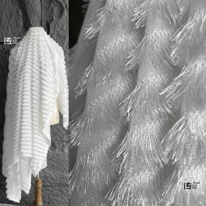 White Feather Tassels Creative Jacquard Fabric Background Cloth Decorative Skirts Wholesale Cloth Diy Sewing Material
White Feather Tassels Creative Jacquard Fabric Background Cloth Decorative Skirts Wholesale Cloth Diy Sewing Material