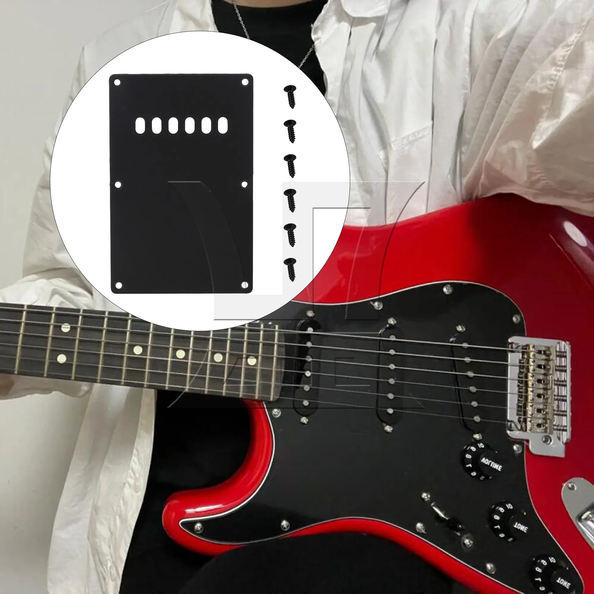 YIBUY Black Electric Guitar Tremolo Spring Cover Guitar Backplate Replacement Part with Mounting Screws
YIBUY Black Electric Guitar Tremolo Spring Cover Guitar Backplate Replacement Part with Mounting Screws