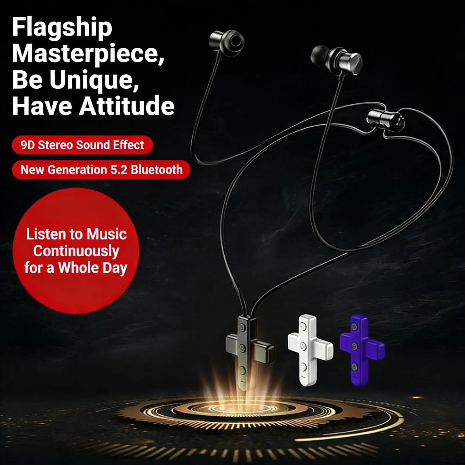 Fashion Pendant Neckband Bluetooth Earphones Stereo Noise Reduction Long Battery Life TF Card Supported Headset For Music Sport
Fashion Pendant Neckband Bluetooth Earphones Stereo Noise Reduction Long Battery Life TF Card Supported Headset For Music Sport