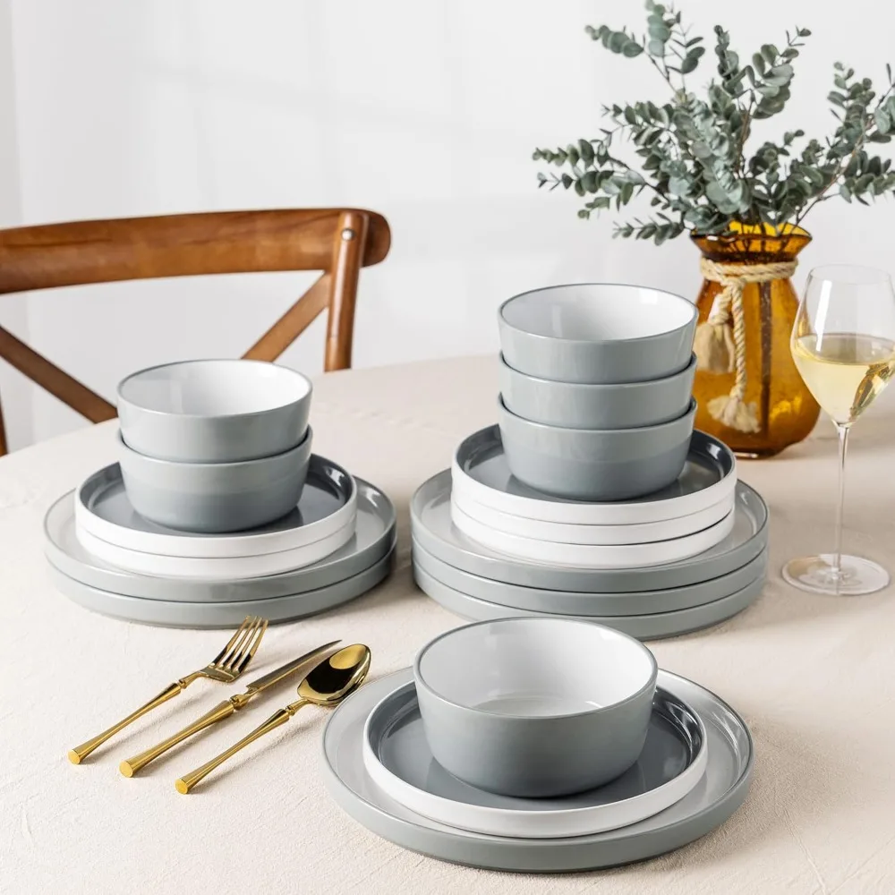 amorarc ceramic dinnerware sets for 4, 12 piece stoneware plates and bowls sets, scratch resistant plates set, dishwasher & micr
amorarc ceramic dinnerware sets for 4, 12 piece stoneware plates and bowls sets, scratch resistant plates set, dishwasher & micr