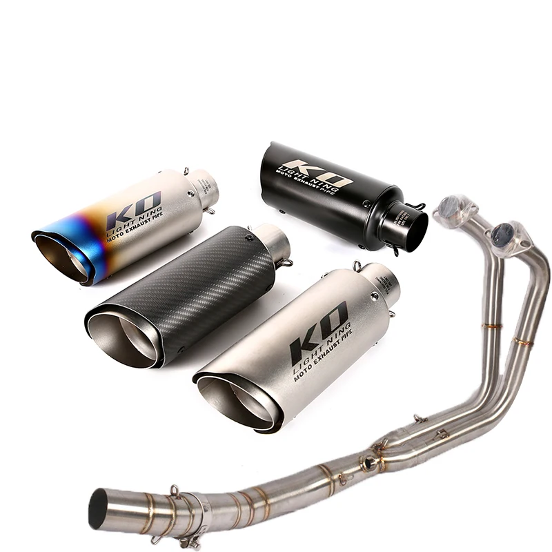 Motorcycle Exhaust System Mid Connect Pipe Muffler Escape Tips Stainless Steel DB Killer For Kawasaki Ninja 400 250 2017-2022
Motorcycle Exhaust System Mid Connect Pipe Muffler Escape Tips Stainless Steel DB Killer For Kawasaki Ninja 400 250 2017-2022
