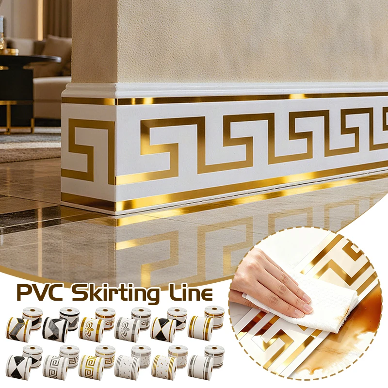 Self-Adhesive PVC Skirting Board Waterproof Anti-Collision Wall Baseboard Trim for Floor & Wall Protection Easy Install Decor
Self-Adhesive PVC Skirting Board Waterproof Anti-Collision Wall Baseboard Trim for Floor & Wall Protection Easy Install Decor