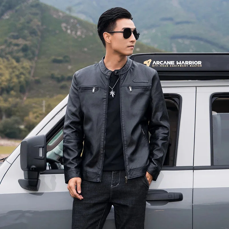 New PU Leather Jacket 2024 Mens Causal Slim Fashion Windproof Motorcycle Stand Collar Moto Biker Coat Men's Pu
New PU Leather Jacket 2024 Mens Causal Slim Fashion Windproof Motorcycle Stand Collar Moto Biker Coat Men's Pu
