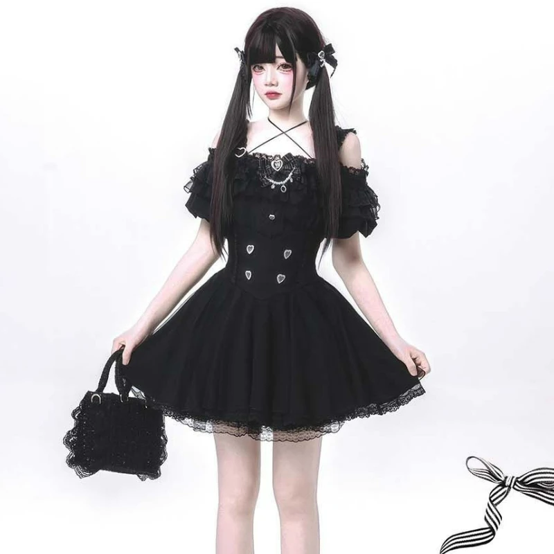 Japanese Gothic Y2k Lolita Style Skirt Sets Women Sweet Bow Off Shoulder Shirts Cute Mini Cake Skirts Korean Fashion Party Suit
Japanese Gothic Y2k Lolita Style Skirt Sets Women Sweet Bow Off Shoulder Shirts Cute Mini Cake Skirts Korean Fashion Party Suit