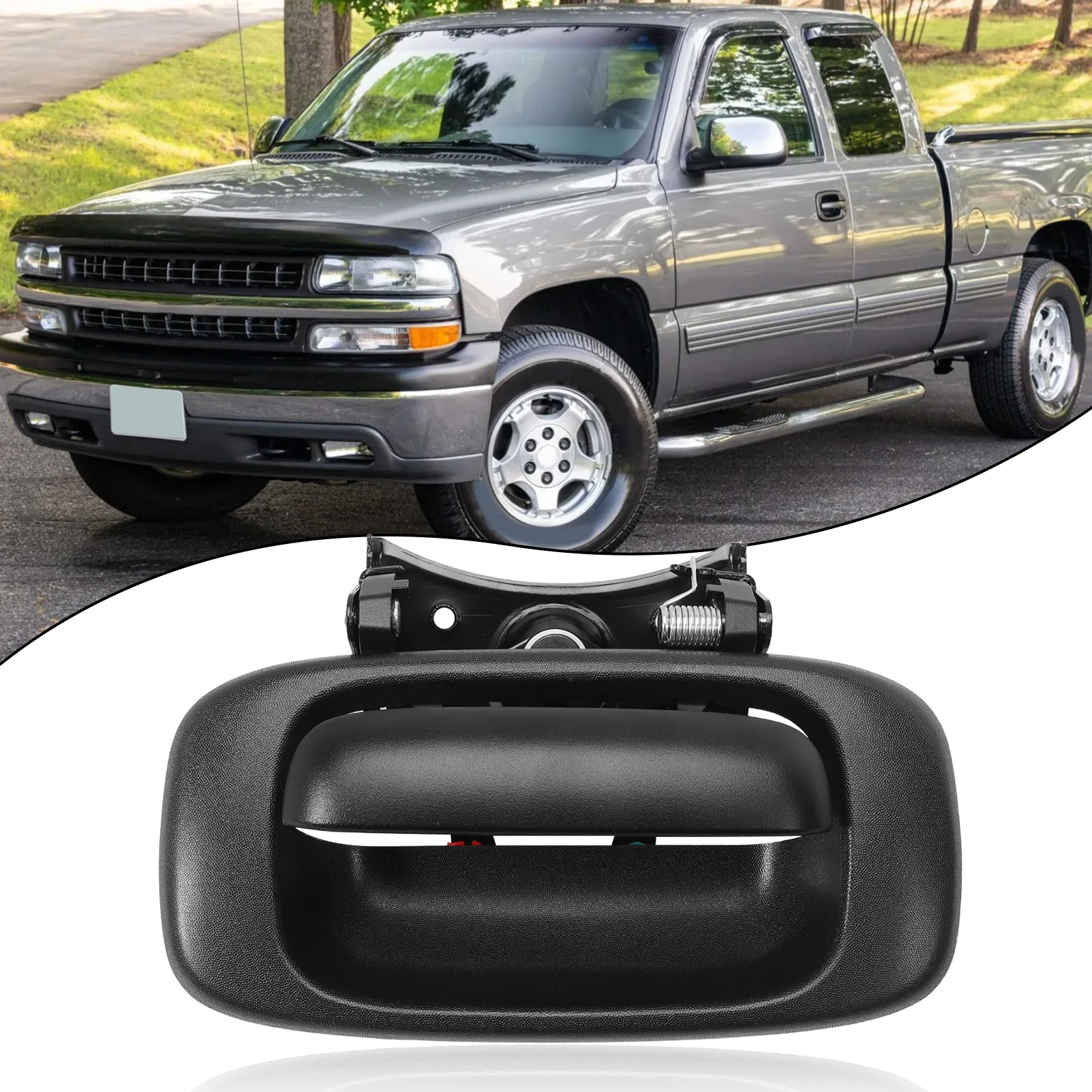 15997911 Metal Tailgate Handle Latch, with Bezel Trim Rod Clips FOR 1999-2007 Chevy Silverado GMC Sierra 1500 2500 3500 15228539
15997911 Metal Tailgate Handle Latch, with Bezel Trim Rod Clips FOR 1999-2007 Chevy Silverado GMC Sierra 1500 2500 3500 15228539