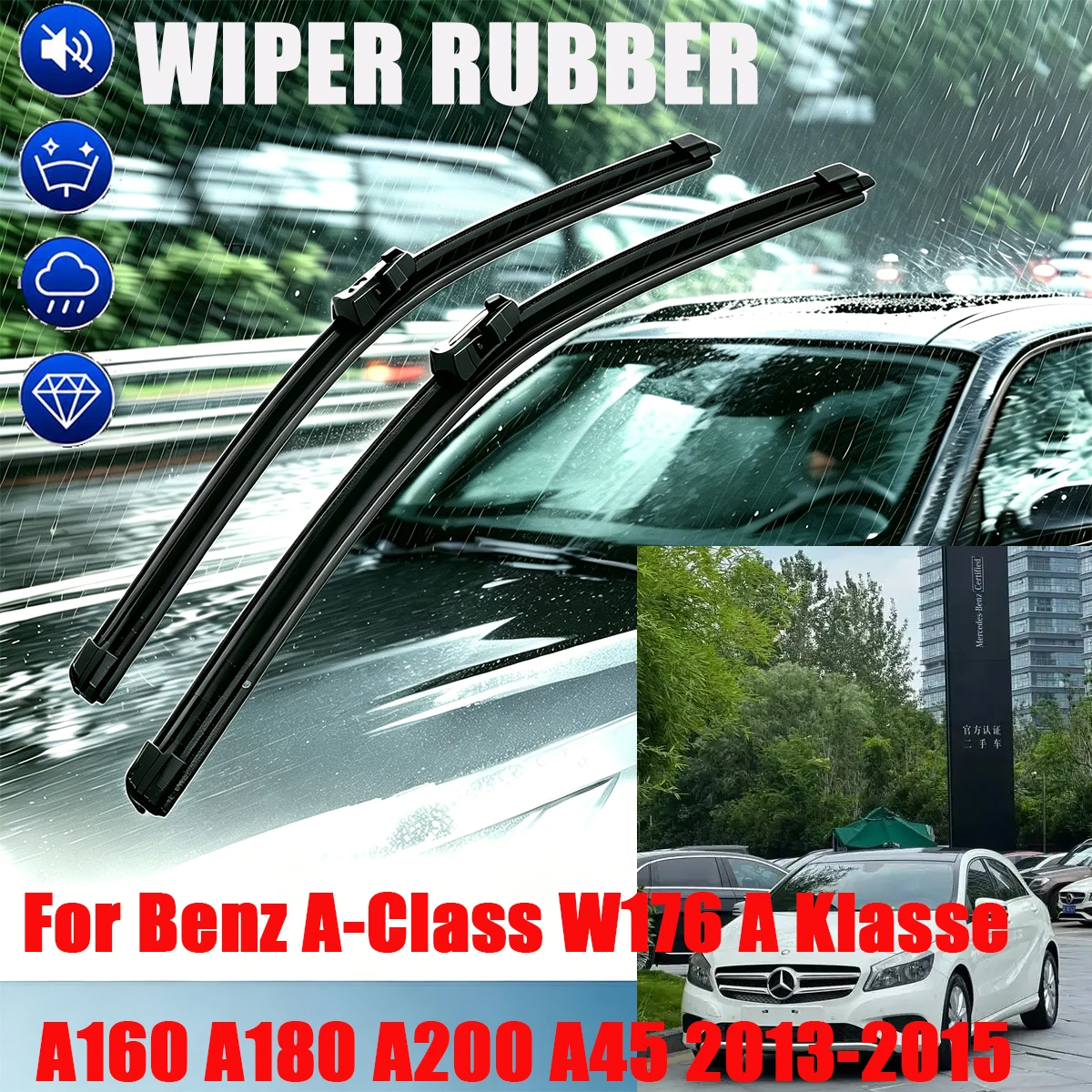 For Benz A-Class W176 A Klasse A160 A180 A200 A45 2013-2015 Front Rear Wiper Blades 24" 19" 10" Windshield Windscreen Window
For Benz A-Class W176 A Klasse A160 A180 A200 A45 2013-2015 Front Rear Wiper Blades 24" 19" 10" Windshield Windscreen Window