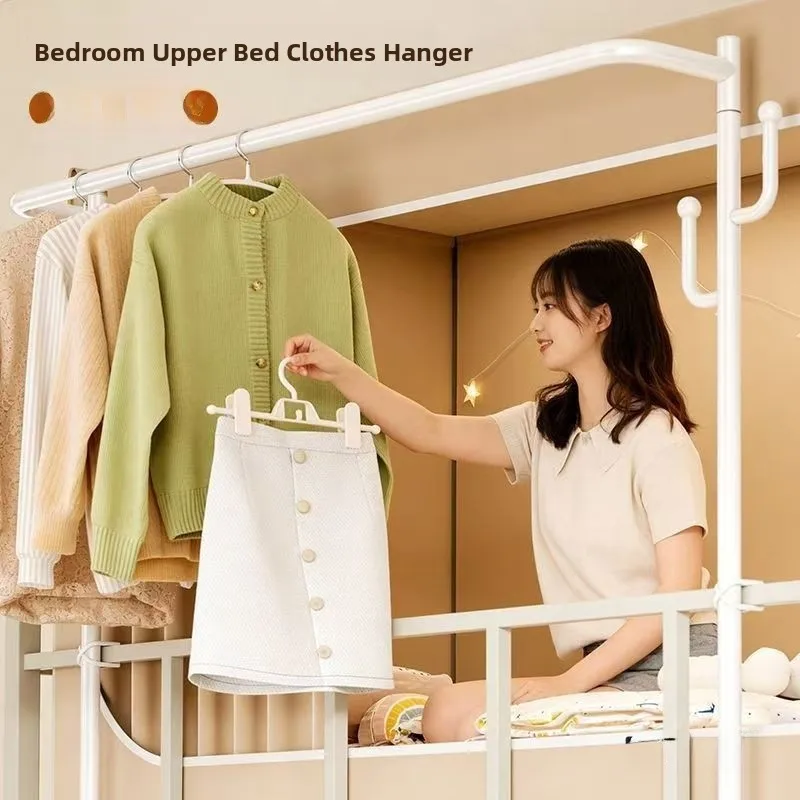 Bed Hanging Clothes Rack Dormitory Top Bunk Bed Clothes Hanger Extension Hat Rack Underbed Storage Organizer Simple Design
Bed Hanging Clothes Rack Dormitory Top Bunk Bed Clothes Hanger Extension Hat Rack Underbed Storage Organizer Simple Design