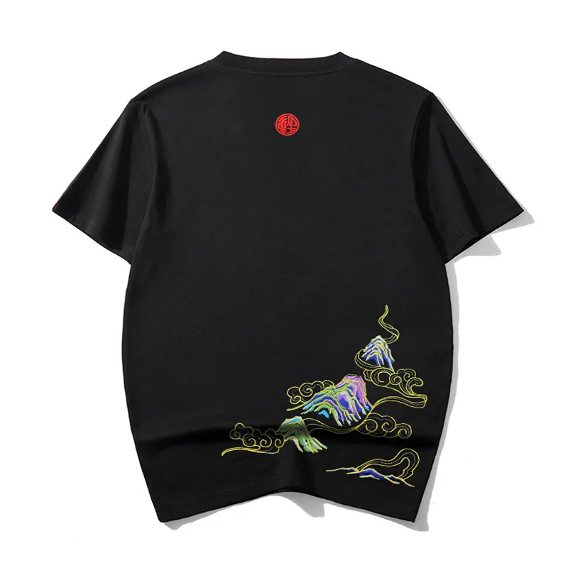 Summer Japanese Style Embroidery Tee Men, Traditional Cotton T-Shirt, Casual Loose Short Sleeve Blouse
Summer Japanese Style Embroidery Tee Men, Traditional Cotton T-Shirt, Casual Loose Short Sleeve Blouse